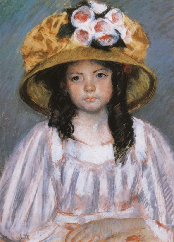 Mary Cassatt Fillette au Grand Chapeau China oil painting art